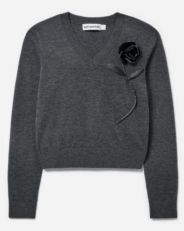 Charcoal Black Rose Jumper