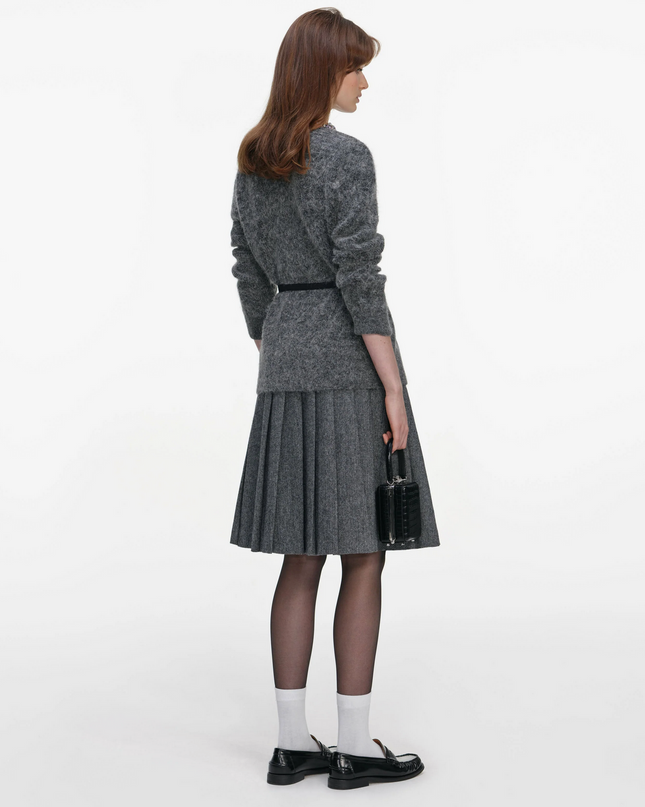 Charcoal Crystal Trim Cardigan