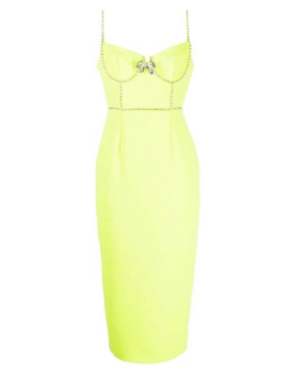 Crepe Bow Midi Dress