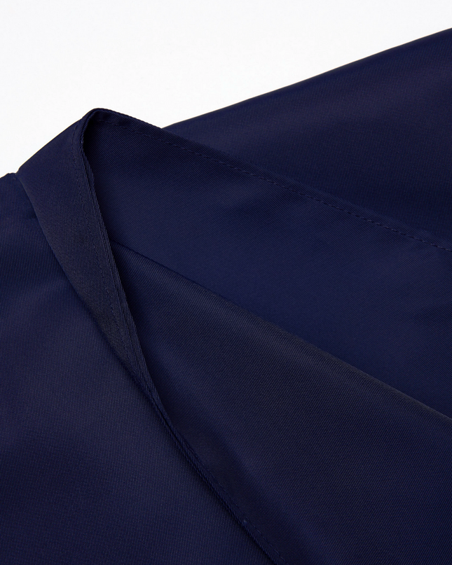 Navy Nylon Mini Skirt