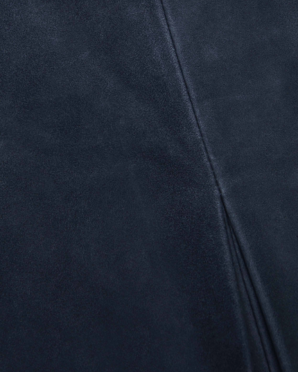 Navy Suede Mini Skirt