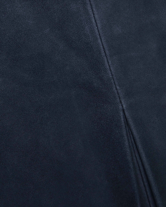 Navy Suede Mini Skirt