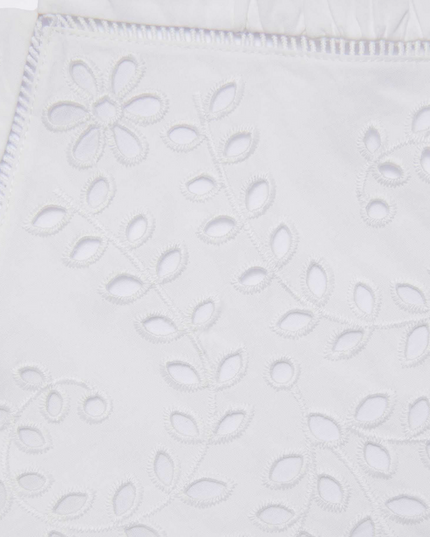 White Cotton Embroidered Maxi Dress