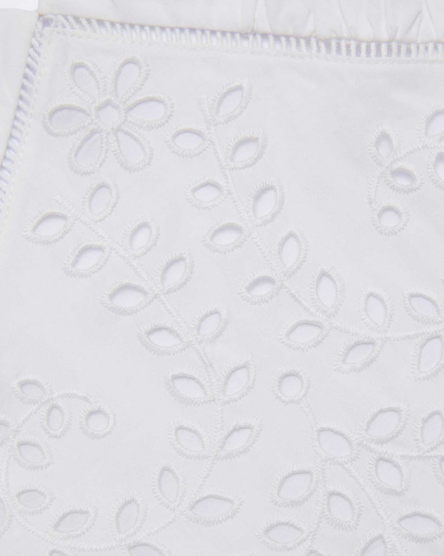 White Cotton Embroidered Maxi Dress