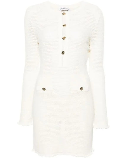 White Crochet Mini Dress