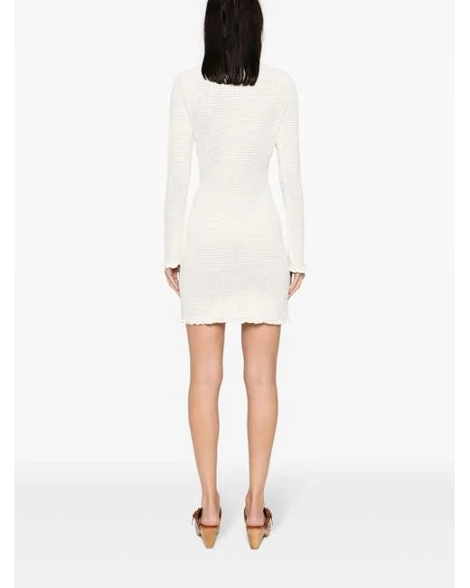 White Crochet Mini Dress