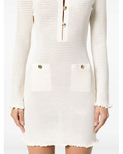White Crochet Mini Dress