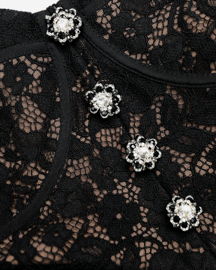 Sweetheart Lace Midi Dress